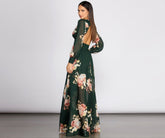 Robe trapèze en mousseline fleurie Irina